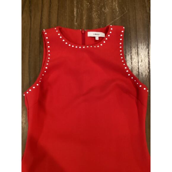 Likely Manhattan Sleeveless Studded Sheath Mini cocktail club red party Dress 4 - Picture 7 of 9